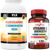 FLX Glukozamin Kondroitin Msm Vitamin D 300 Tablet Nevfix Vitamin C Kuersetin 120 Tablet