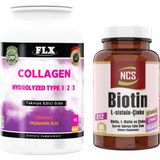 Flx Kollajen Collagen Tip 1-2-3 Hyaluronik Asit 90 Tablet + Biotin 60 Tablet