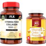 FLX KOLLAJEN1000 mg 60 Tablet + Vitamin C Çinko Propolis 60 Tablet