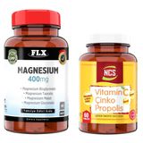 Flx Magnesium Complex 400 mg 60 Tablet + Ncs Vitamin C Çinko Propolis 60 Tablet