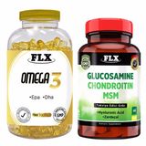 Flx Omega 3 180 Kapsül Balık Yağı + Glucosamine Chondroitin MSM Hyaluronic Acid Zerdeçal 60 Tablet