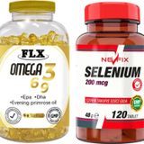 Flx Omega 3-6-9 Balık Yağı 90 Kapsül + Nevfix Selenium 200 mg 120 Tablet