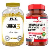 Flx Omega 3 Balık Yağı 180 Softgel & Nevfix Vitamin B12 1000 Mcg 120 Tablet