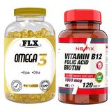 Flx Omega 3 Balık Yağı 90 Softgel & Nevfix Vitamin B12 1000 Mcg 120 Tablet