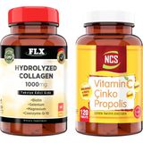FLX Vitamin C Çinko Propolis 120 Tablet + Collagen Koenzim Magnezyum Biotin Selenyum 60 Tablet