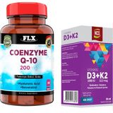 FLX Vitamin D3 Vitamin K2 20 ml + Coenzyme Q-10 200 mg 60 Tablet