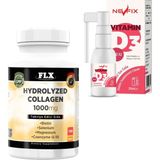 Flx&nbsp;collagen Coenzyme Selenium Biotin Magnesium 180&NBSP;TABLET + Nevfix Vitamin D3 400 Iu 20 ml Sprey