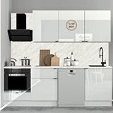 Fly 240 Cm %100 Mdf Tezgahlı Efil Mutfak Dolabi Beyaz