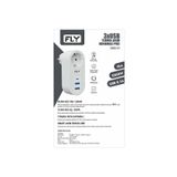 Fly 3400-01 Akım Korumalı 3 USB Çıkış Hızlı Şarjlı Topraklı Priz