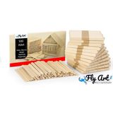 Fly Art Dil Çubuğu 500 Adet Abeslang Naturel Geniş Jumbo Maket Hobi Okul 500 Parça Dil Basma Çubuğu Dondurma Çubuğu - standart