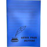 Fly Color A4 Dikişli Kılavuz Çizgili Güzel Yazı Defteri P.P Kapak - Mavi