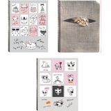 Fly Color A4 P.p Kapak 80 Yaprak Çizgili Kedi Desenli Spiralli Defter Seti 3'lü - Set 3