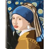 Fly Color A4 P.p Kapak 96 Yaprak Çizgili Desenli Spiralli Defter - İnciKüpeliKız