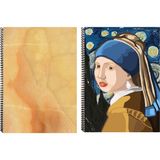 Fly Color A4 P.p Kapak 96 Yaprak Kareli Desenli Spiralli Defter Seti 2'li - Set2