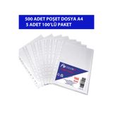FLY COLOR A4 Poşet Dosya 500 Adet ( 100 lü 5 Paket)