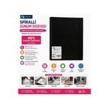 FLY COLOR A4 Spiralli Sunum Dosyası 40'lı Lastikli Kapaklı Siyah