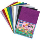 Fly Color SiMli Eva Sanatsal Malzeme 20x30 Cm 10 Renkli Sağlığa Uygun Glitter