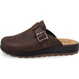 Fly Flot Erkek Terlik/ Panduf ( Ev ) 52 722 UL Fly Flot LEATHER MAN SLIPPER 2507-Dark Brown