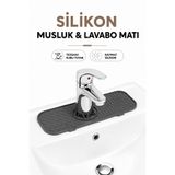 FLY LIFE Bulaşık Kurutmalık - Silikon Musluk ve Lavabo Matı - Kaydırmaz Damlalık Tezgah Altlığı (1 Adet)