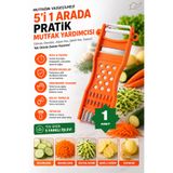 FLY LIFE Çok Fonksiyonlu Sebze Dilimleyici Rende, Spiral ve Julienne Doğrayıcı (1 Adet)
