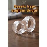 FLY LIFE Şeffaf Silikon Kapı ve Pencere Kolu Stoperi, Duvar Koruyucu Tampon 1 Adet