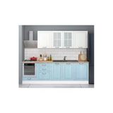 Fly Mobilya 270 Cm Pastel Tezgahlı Ankastre Modüllü Mdf Kapaklı Hazır Mutfak Dolabı (TEZGAH DAHİL)