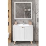 Fly Mobilya FLY122014 Duru Beyaz Banyo Dolabı