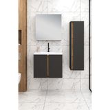 Fly Mobilya Lavina Banyo Dolabı 65 cm + Lavina Boy Dolabı 30 cm Antrasit