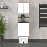 Fly Mobilya Liva Kirli Sepetli Banyo Dolabı Beyaz