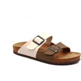 Fly Soft S903 Poli Hafif Taban Çift Toka Erkek Terlik Bej Kahve - 8024 Bej Kahve