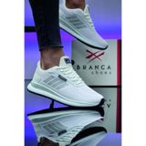 FLY STEP Günlük Triko Hafif Esnek Ortopedik Sneaker Spor Koşu Ve Yürüyüş Ayakkabısı Beyaz 36