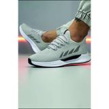 FLY STEP Günlük Triko Hafif Esnek Ortopedik Sneaker Spor Koşu Ve Yürüyüş Ayakkabısı Gri 41