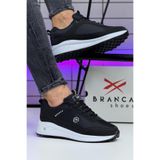 FLY STEP Hafif Esnek Ortopedik Günlük Su ve Soğuk Dayanıklı Sneaker Spor Koşu Ve Yürüyüş Ayakkabısı Siyah Beyaz 41