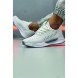 FLY STEP Hafif Esnek Ortopedik Günlük Triko Sneaker Spor Koşu Ve Yürüyüş Ayakkabısı Beyaz 42