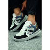 FLY STEP Indigo Günlük Rahat Ortopedik Spor ve Yürüyüş Ayakkabı Sneaker Beyaz Indigo 43
