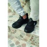 FLY STEP Lastikli Yumuşak Esnek Hafif Nefes Alabilen Unisex Çocuk Sneaker Günlük Spor ve Okul Ayakkabı Siyah 28