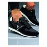 FLY STEP Rahat Ortopedik Hafif Esnek Taban Hava Alabilen Günlük Spor Yürüyüş Sneaker Ayakkabı Siyah Beyaz 43