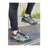FLY STEP Soğuğa Dayanıklı Kışlık Trekking Ayakkabı Sneaker Kısa Bot Siyah Haki