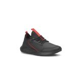 FLY STEP Unisex Ortopedik Ultra Hafif Cilt Suya Dayanıklı Siyah Kırmızı Sneaker Spor Ve Yürüyüş Ayakkabısı Siyah Kırmızı 38
