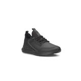 FLY STEP Unisex Ortopedik Ultra Hafif Cilt Suya Dayanıklı Siyah Sneaker Spor Ve Yürüyüş Ayakkabısı