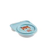 Flybee 3 Bölmeli Desenli Bebek Mama ve Yemek Tabağı, Çatal & Kaşık Seti