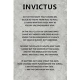Flyhaw İlham Verici Invictus Teneke İşaretler Duvar Sanatı Ev Ofis Teneke Poster Retro Motive Edici Invictus Metal Teneke Levha 20,3 x 30,48 cm