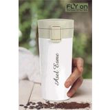 Flyon Kişiye Özel Isim Baskılı Tek El Basmalı Çelik Termos 350 Ml Çift Katmanlı Snape Filtreli