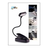FLYON Klipsli Kitap Okuma Işığı Led Kitap Arası Okuma 5 Ledli Mandallı Lamba Beyaz Işık Masa Lambas-fnr100