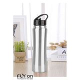 Flyon Pipetli Çift Katmanlı Hem Sıcak Hem Soğuk Muhafazalı Termos Sportif Emzikli Matara Suluk 500 Ml