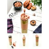Flyon Yüksek Kaliteli Sıcak ve Soğuk French Press Çelik Termos Kupa Bardak Mug 500 ml Kahve ve Bitki Çayı - Gold