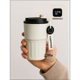 Flyonlook dijital led göstergeli 316 l palanmaz çelik 400 ml termos kupa bardak çift yalıtımlı kahve fincan