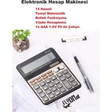 Flyonlook Elektronik Hesap Makinesi 14 Haneli Temel Matematik Bellek Fonksiyonu Yüzde Hesaplama Güneş Enerji
