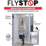 FLYSTOP Mıknatıslı Balkon Kapı Sinekliği 75 x 210 cm Yırtılmaya Dayanıklı İnce Tül Malzeme