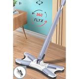 Flyx X-Mop Kendinden Sıkmalı 360° Döner Başlıklı Magic Mop - Antrasit - Seçenek 1